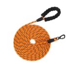 Orange Reflective Nylon Dog Leash with Padded Handle - Image 5