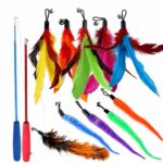 Multi-Attachment Feather & Plush Cat Teaser Wand Set - Image 2