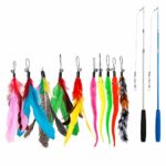 Multi-Attachment Feather & Plush Cat Teaser Wand Set - Image 5