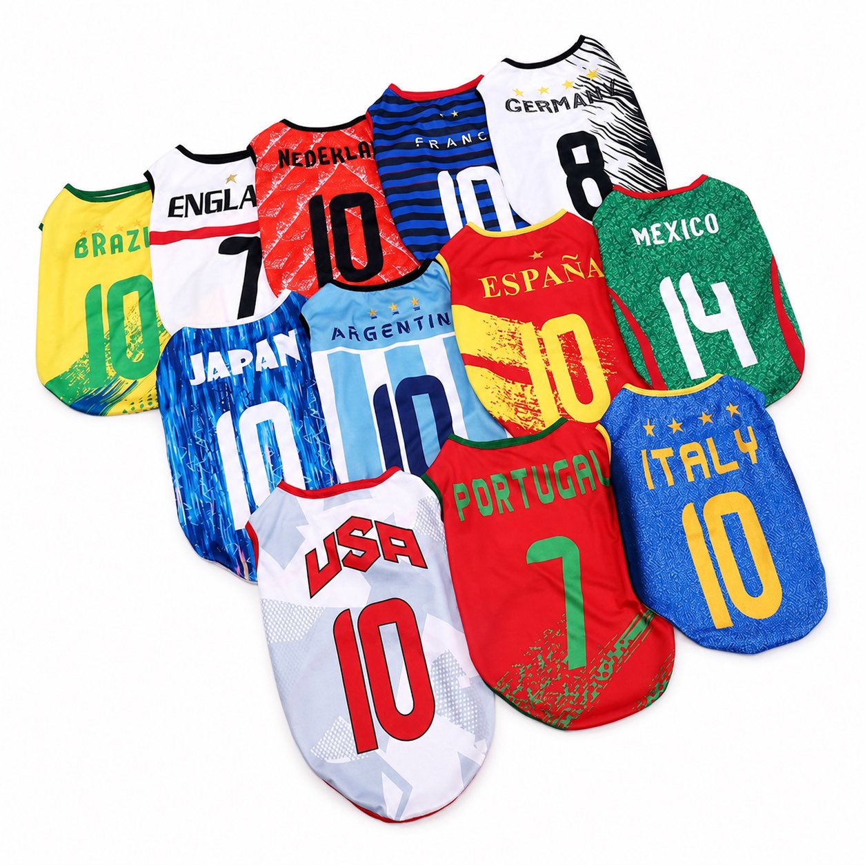 Pet Football Team Dog Vest Teddy Summer Outfit Pomeranian Bichon Puppy Clothing Cat Pet Clothes Thin Style Various Country Football Team Dog Jersey with Number - Image 1