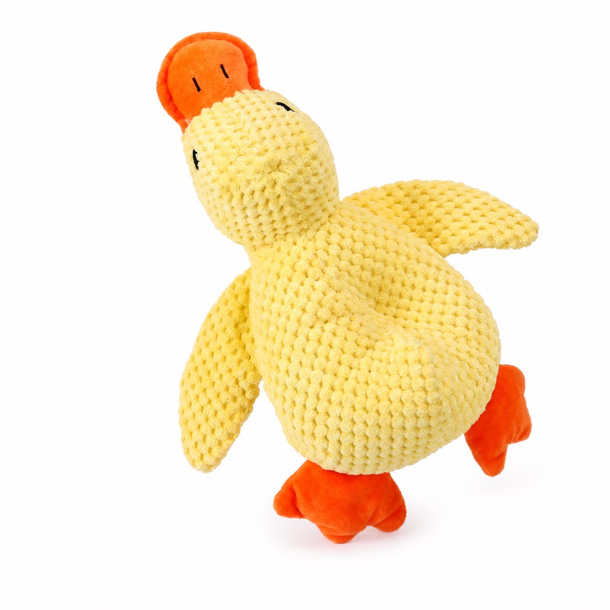 Cotton Rope Dog Chew Toy Assortment Yellow Plush Duck Dog Toy for Chewing and Play - Image 1