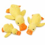 Yellow Plush Duck Dog Toy for Chewing and Play - Image 4