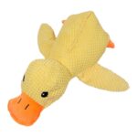 Yellow Plush Duck Dog Toy for Chewing and Play - Image 5