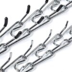 Metal Chain Dog Collar with Black-Tipped Links and Adjustable Webbing - Image 2