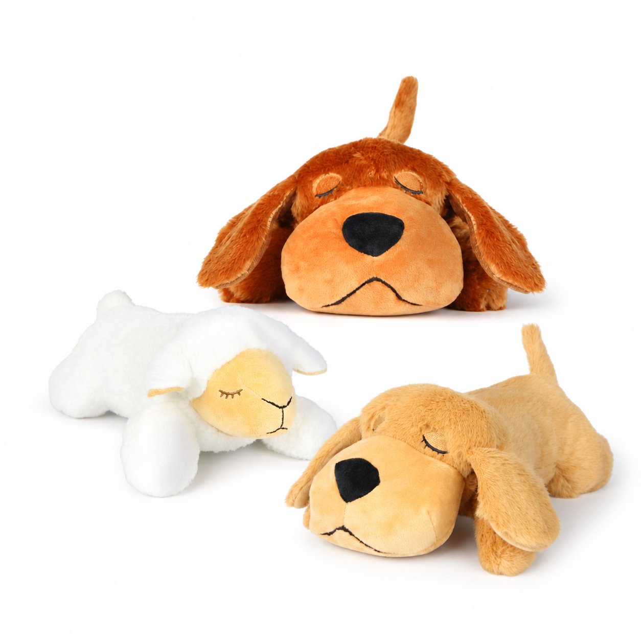 Cotton Rope Dog Chew Toy Assortment Soft Plush Dog Toy with Sleepy Expression - Image 1