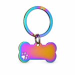 Stainless Steel Bone-Shaped Dog ID Tag with Paw Print - Image 4