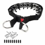 Adjustable Black Webbing Chain Training Dog Collar