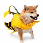 Bee-Themed Dog Life Jacket with Reflective Handle - Image 2