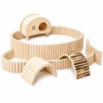 Natural Wood Hamster Play Set with Fences, House & Bridges
