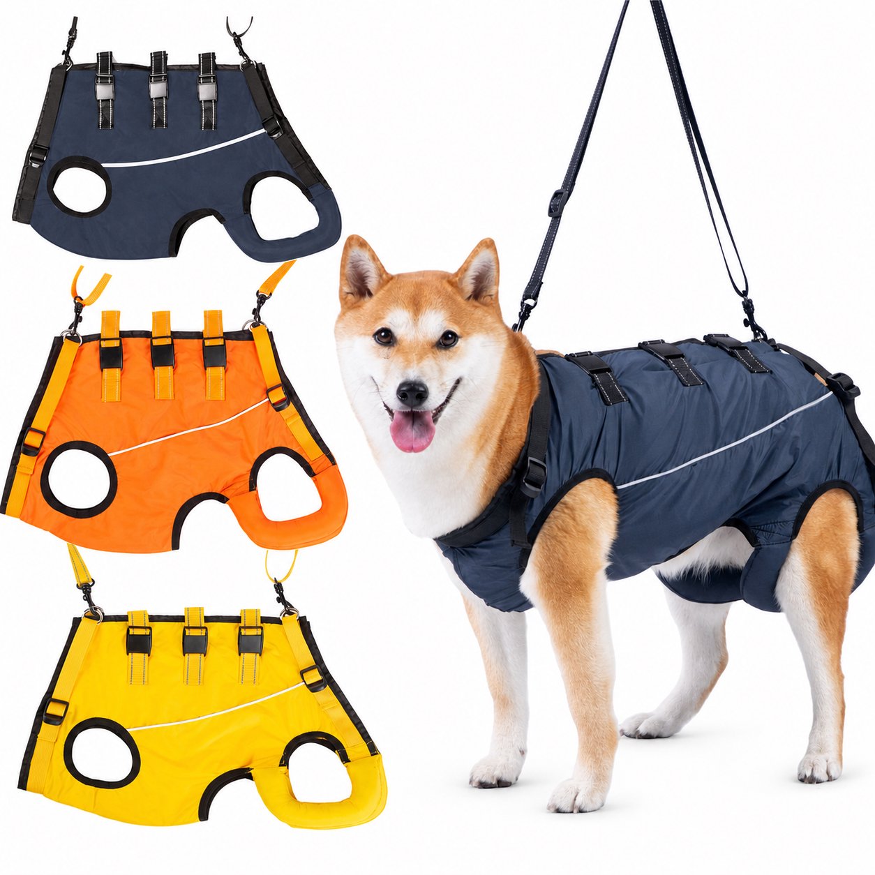 Cotton Rope Dog Chew Toy Assortment Dog Mobility Support Harness with Adjustable Straps - Image 1