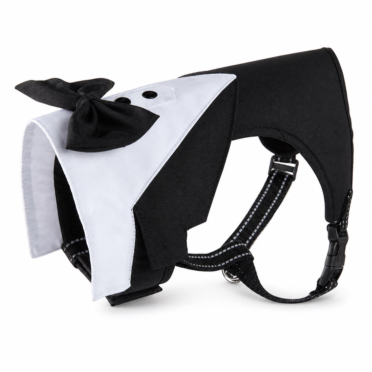 Cotton Rope Dog Chew Toy Assortment Tuxedo-Style Dog Harness with Bow Tie - Image 1