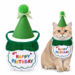 Cat Birthday Bib with Party Hat - Image 4