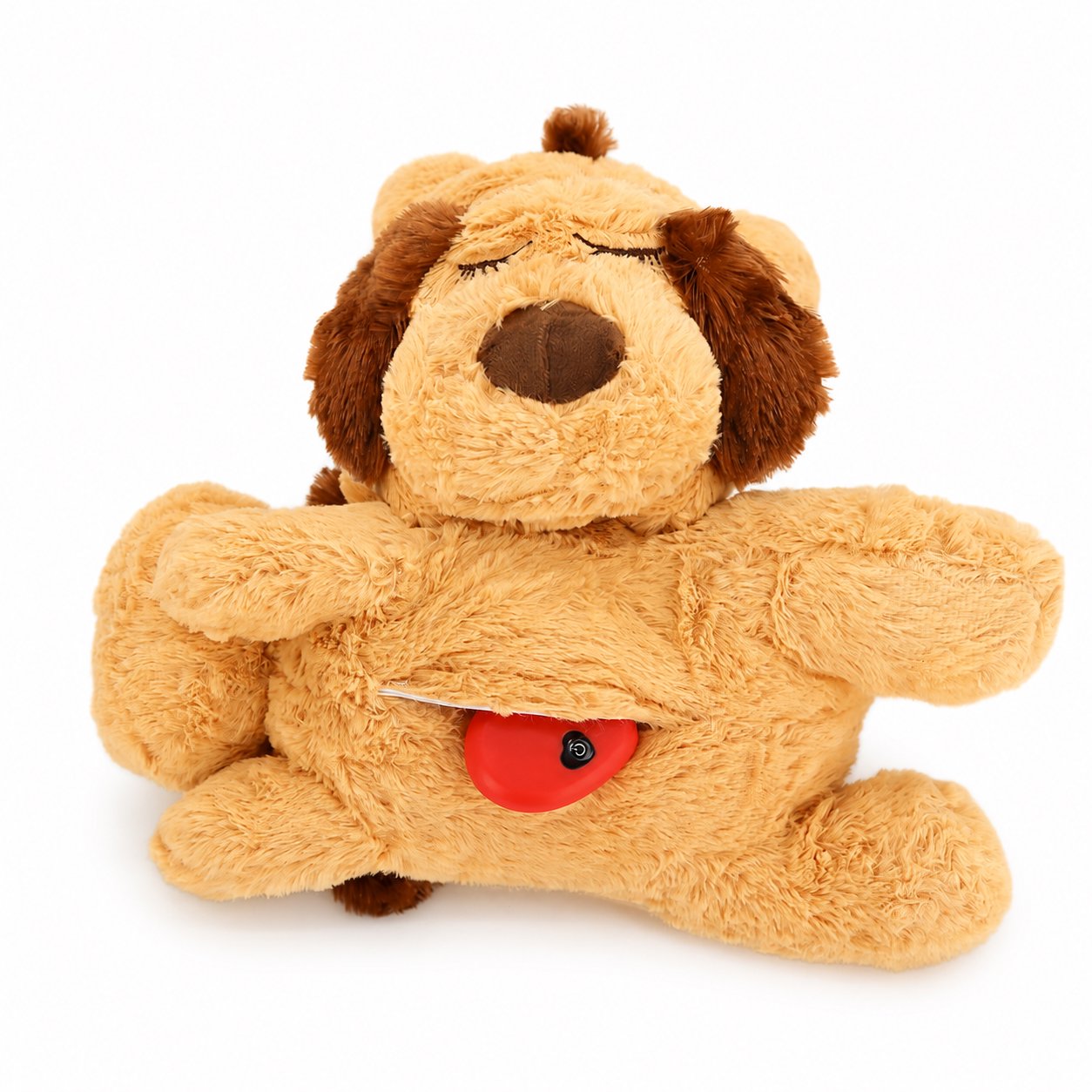 Pet Abebe Dog Heartbeat Soothing Toy For Accompaniment , Interactive Entertainment For Cats And Dogs , Relieving Boredom , Sleep Aid For Pets Heartbeat Sound Plush Dog Toy - Image 1