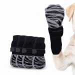 Non-Slip Adjustable Dog Socks with Zebra-Print Soles - Image 4