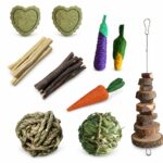 Natural Grass & Wood Hamster Chew Toy Set - Image 3