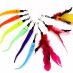 Plush Worm & Feather Interchangeable Cat Wand Toy Set - Image 3
