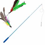 Colorful Feather Cat Wand Toy with Bells - Image 2