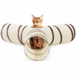 Y-Shaped Foldable Cat Tunnel with Interactive Toy
