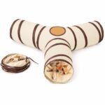 Y-Shaped Foldable Cat Tunnel with Interactive Toy - Image 2
