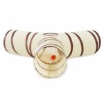 Y-Shaped Foldable Cat Tunnel with Interactive Toy - Image 3
