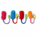 Colorful Fluffy Shaggy Head Dog Tug Toy - Image 4