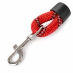 Red Braided Reflective Nylon Dog Leash with Padded Handle - Image 2