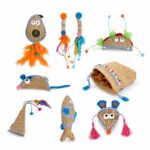 Assorted Woven Feather Cat Toy Set