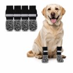 Non-Slip Dog Socks with Leopard Print Sole