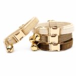 Velvet Cat Bell Collar with Gold Buckle - Image 4