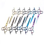 Colorful Stainless Steel Cat Grooming Scissors Set