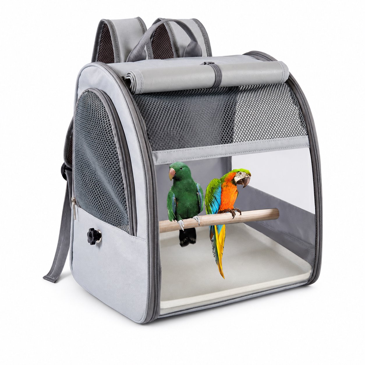 Breathable Portable Bird Bag , Small Pet Travel Bag , Backpack , Parrot Cage , Pigeon Backpack , Cockatiel Backpack , Large Capacity Bird Backpack Portable Breathable Mesh Bird Backpack Carrier - Image 1