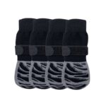Zebra-Striped Non-Slip Dog Socks with Velcro Strap - Image 4