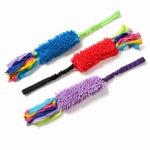 Colorful Polyester Plush Tug Toy with Elastic Handle