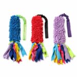 Colorful Polyester Plush Tug Toy with Elastic Handle - Image 4