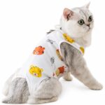 Cartoon Print Cotton Cat Recovery Suit - Image 4