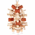 Colorful Hanging Bird Toy with Wooden and Woven Gnawing Elements - Image 2