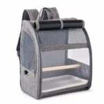 Portable Bird Backpack Carrier with Transparent Front and Perch - Image 2