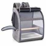 Portable Bird Backpack Carrier with Transparent Front and Perch - Image 4