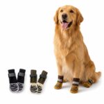 Non-Slip Cotton Dog Socks with Adjustable Straps
