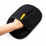 Mesh Cat Grooming Glove with Yellow Pull Tab