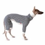 Full-Body Striped Cotton Dog Pajamas