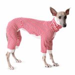 Full-Body Striped Cotton Dog Pajamas - Image 2