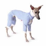 Full-Body Striped Cotton Dog Pajamas - Image 3