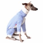 Full-Body Striped Cotton Dog Pajamas - Image 4