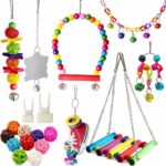 Colorful Beaded Wooden Parrot Swing Toys - Image 3