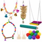 Colorful Beaded Wooden Parrot Swing Toys - Image 5