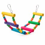 6-Piece Colorful Hanging Bird Toy Set with Paper, Rope, and Beads - Image 4