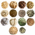 Natural Woven Grass & Rattan Chew Ball for Small Pets