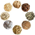Natural Woven Grass & Rattan Chew Ball for Small Pets - Image 2