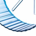 Clear Plastic Hamster Running Wheel with Ridged Surface - Image 2